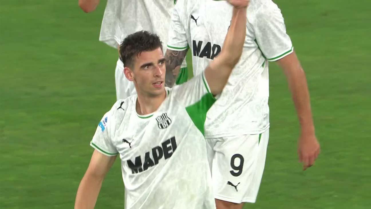 ¡Cabezazo y gol de Odenthal, la fórmula de Sassuolo para el empate!