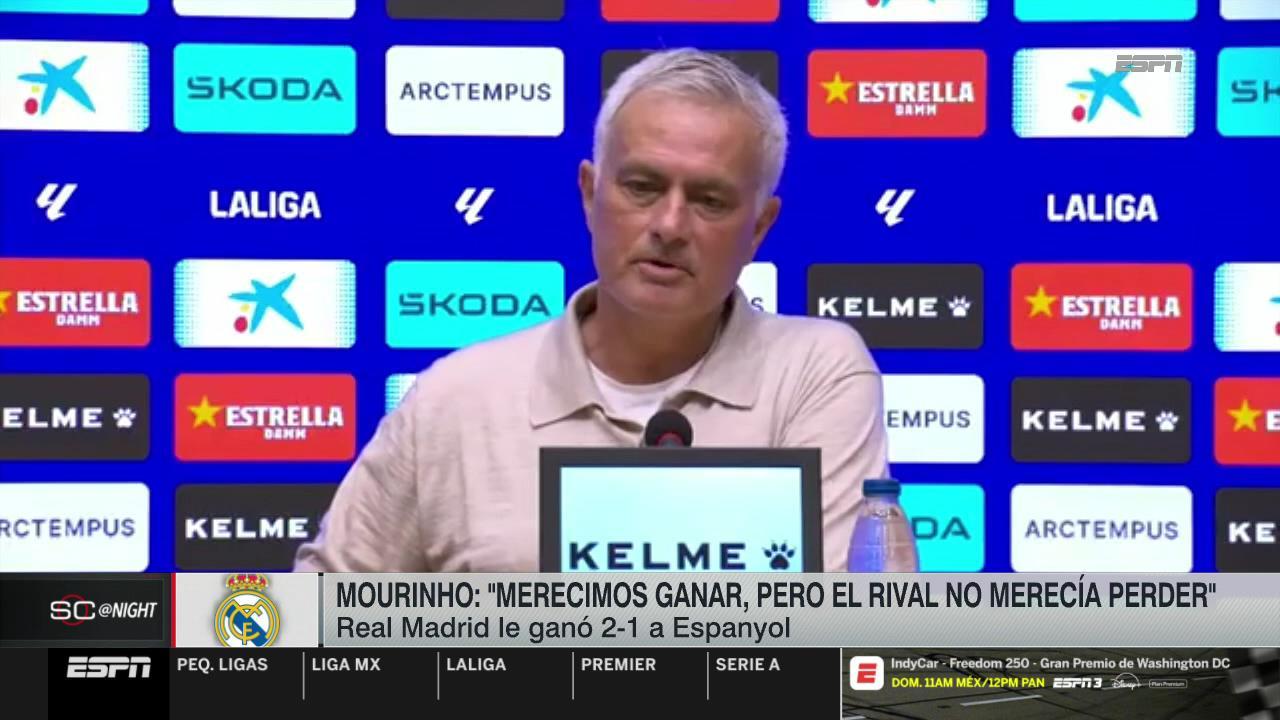 José Mourinho: "Merecimos ganar, pero el Espanyol no merecía perder"