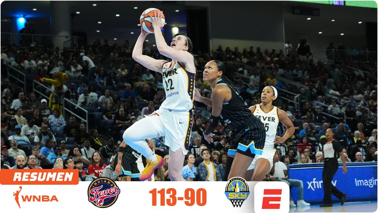 Caitlin Clark brilla con triples y asistencias en el trufo de Fever sobre Sky