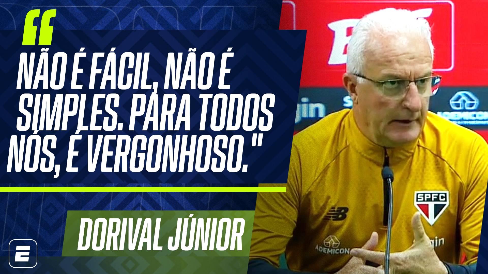 Dorival se revolta com derrota do São Paulo para Chapecoense: 'Fico sem palavras'