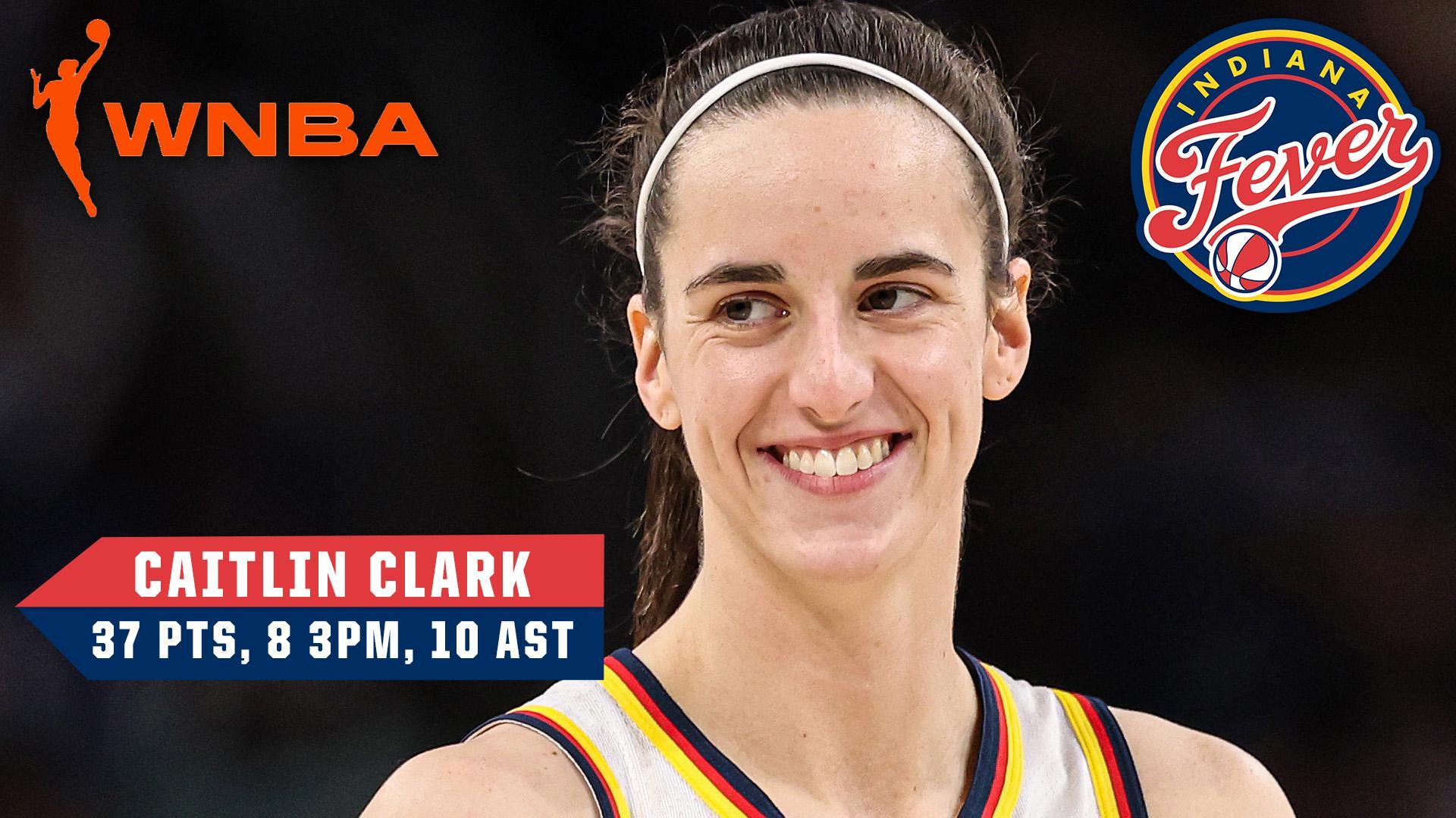 Caitlin Clark scores 37 points as the Fever beat the Sky 113-90