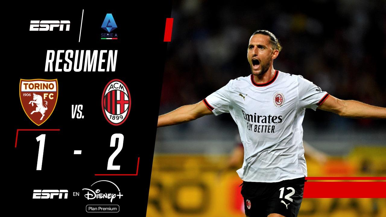 Milan se impuso 2-1 sobre Torino en su estreno en la temporada de Serie A