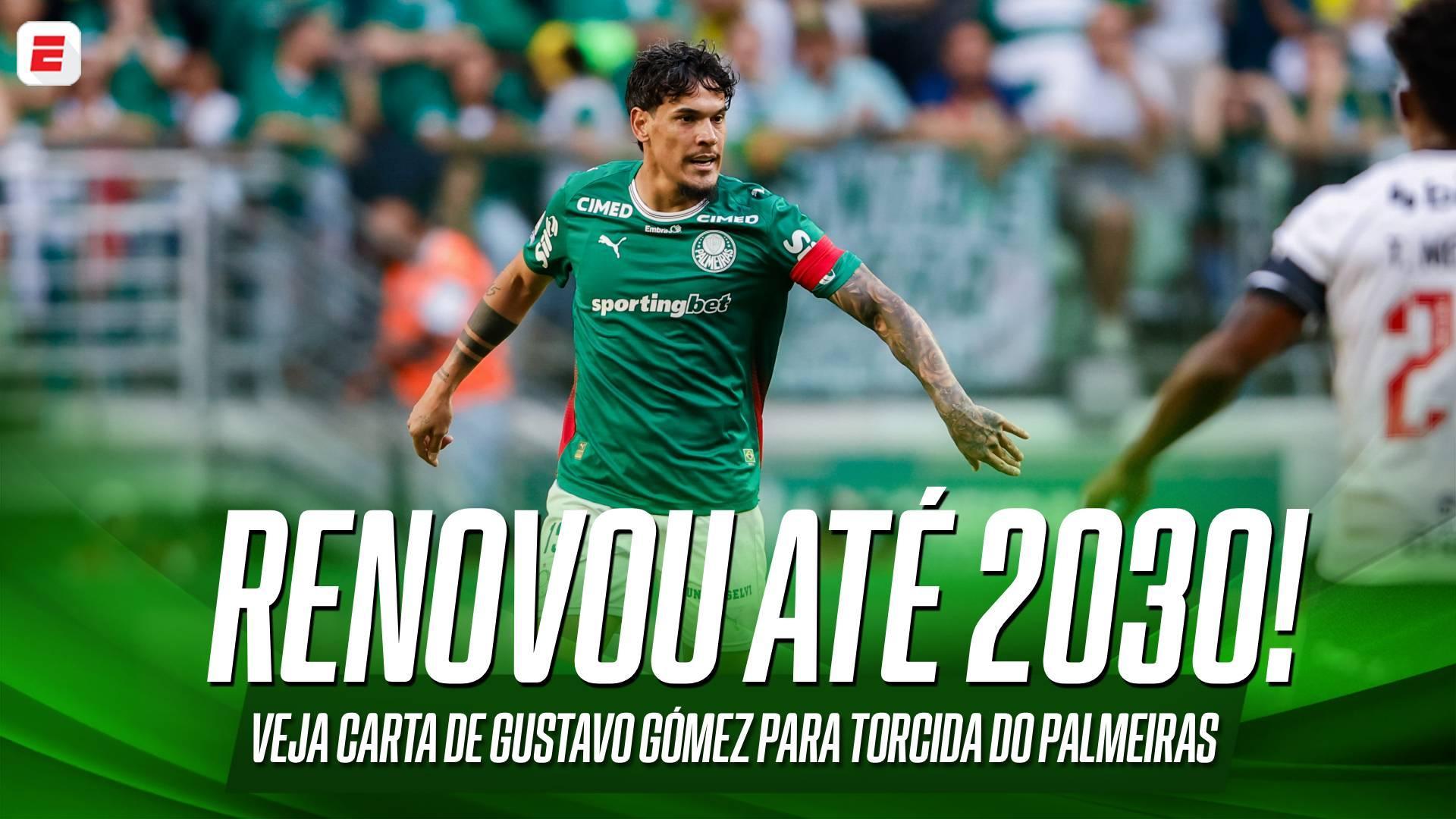 Palmeiras anuncia renovação de Gustavo Gómez, e zagueiro faz carta aberta para a torcida; VEJA