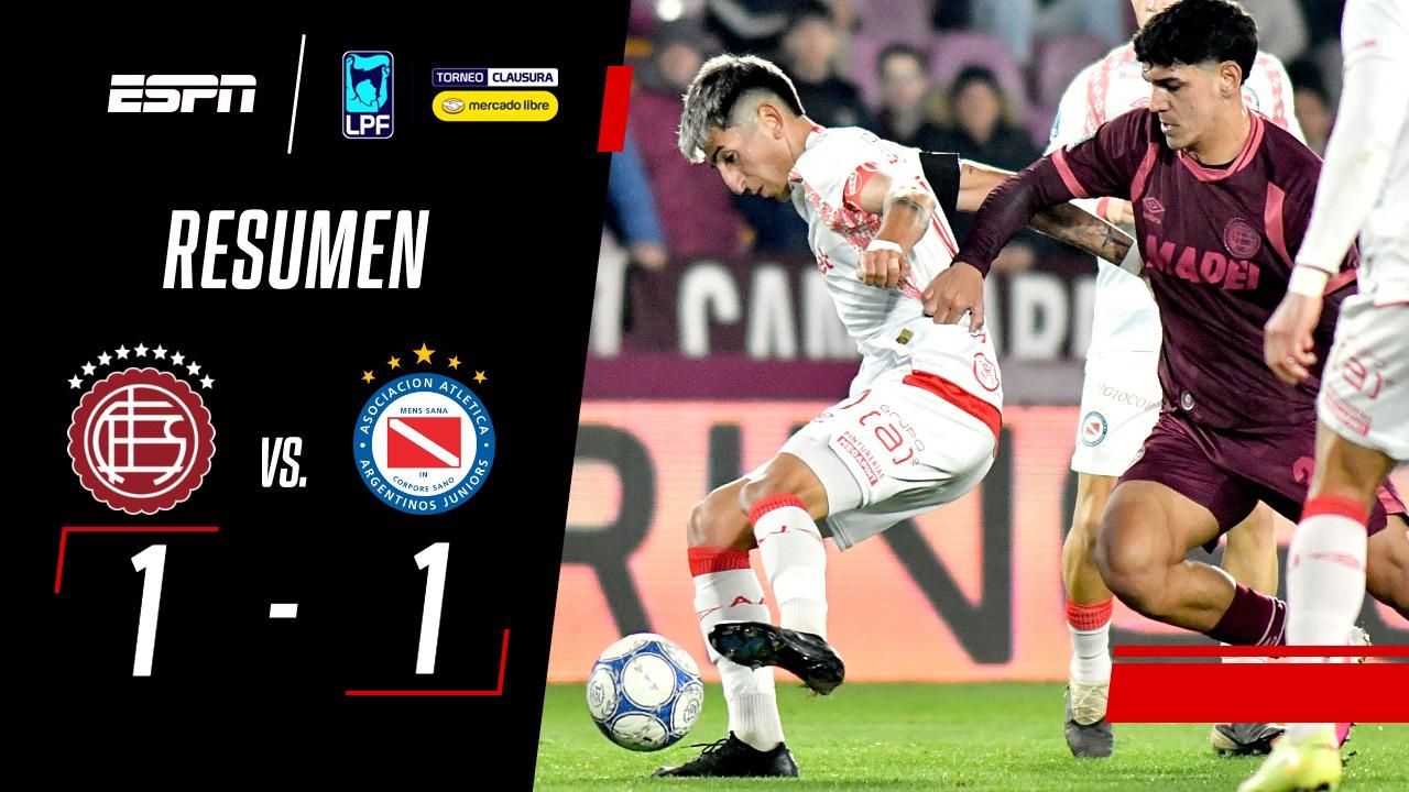 Lanús y Argentinos igualaron 1-1 en La Fortaleza