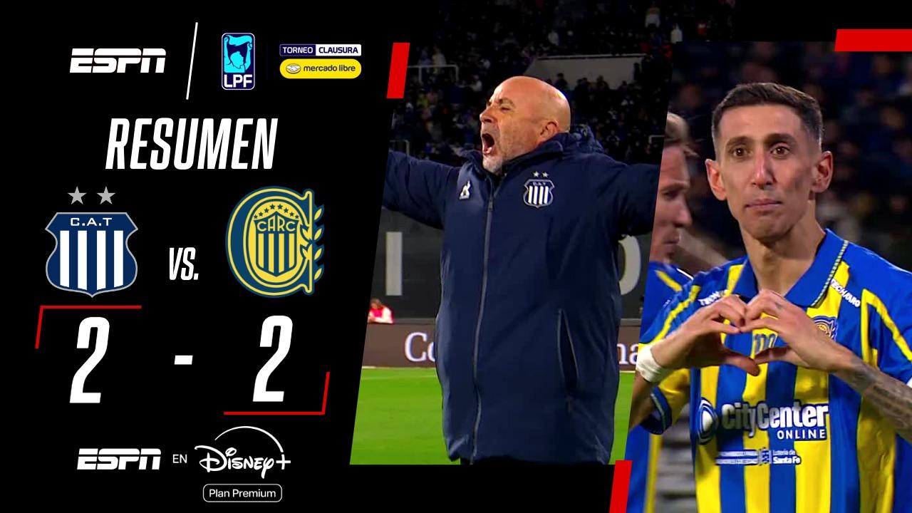 Di María hizo un doblete en el empate 2-2 de Rosario Central ante Talleres