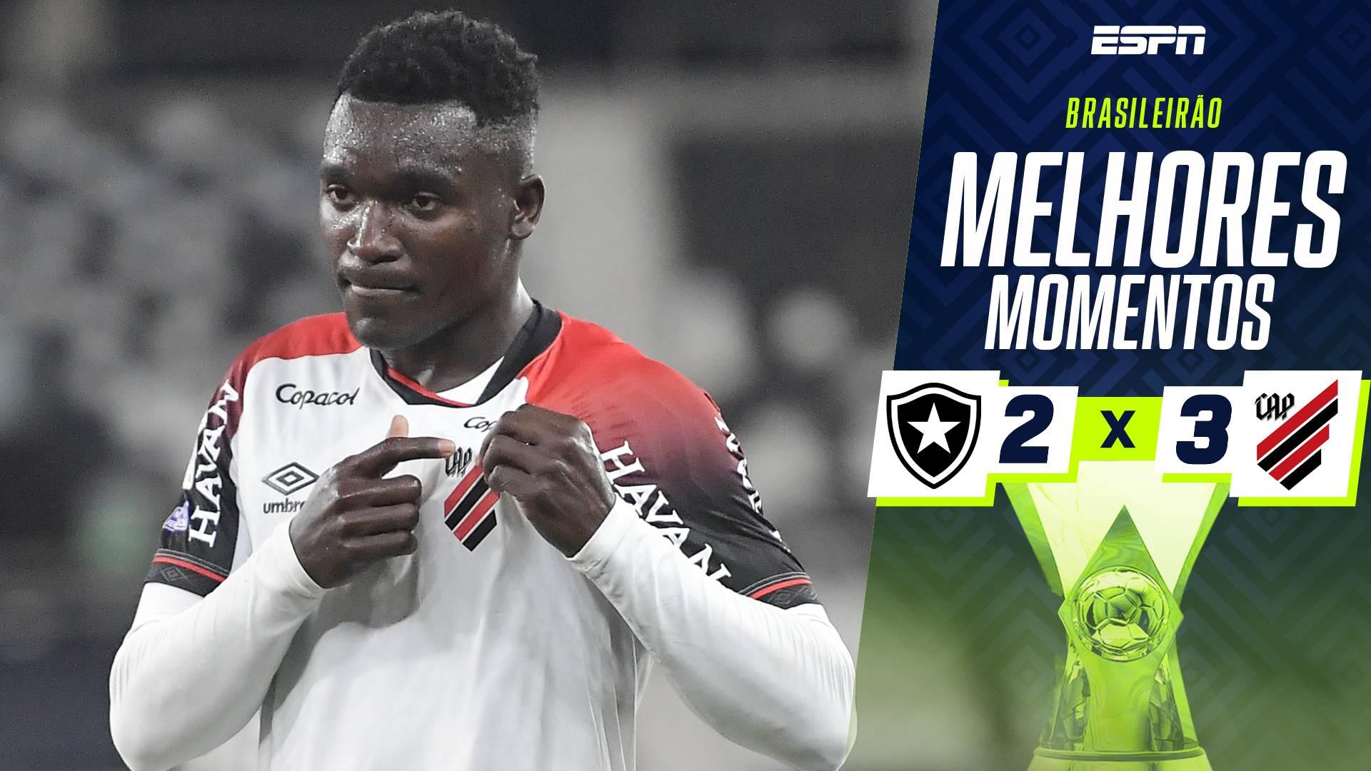 Athletico vence o Botafogo com show de Viveros pelo Brasileirão; VEJA os melhores momentos
