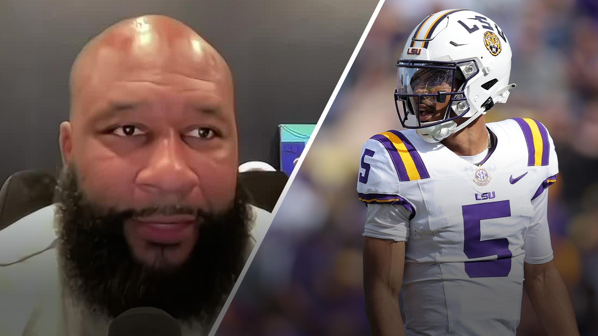 Marcus Spears reacts to LSU-Jayden Daniels jersey controversy