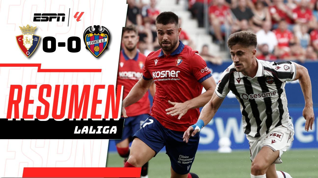 ¡Osasuna y Levante reparten sus primeros puntos de la temporada!