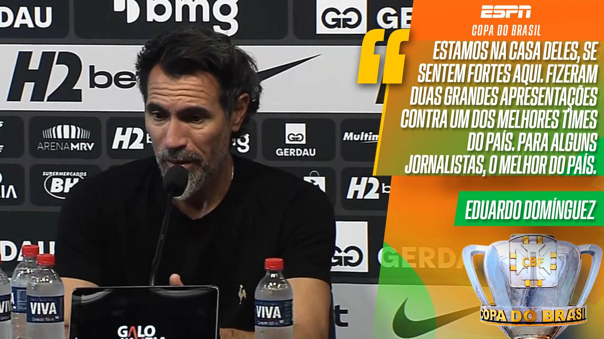 Após empate no clássico mineiro, Eduardo Domínguez exalta desempenho do Cruzeiro contra o Flamengo na Libertadores: 'Duas apresentações contra um dos melhores times do país'