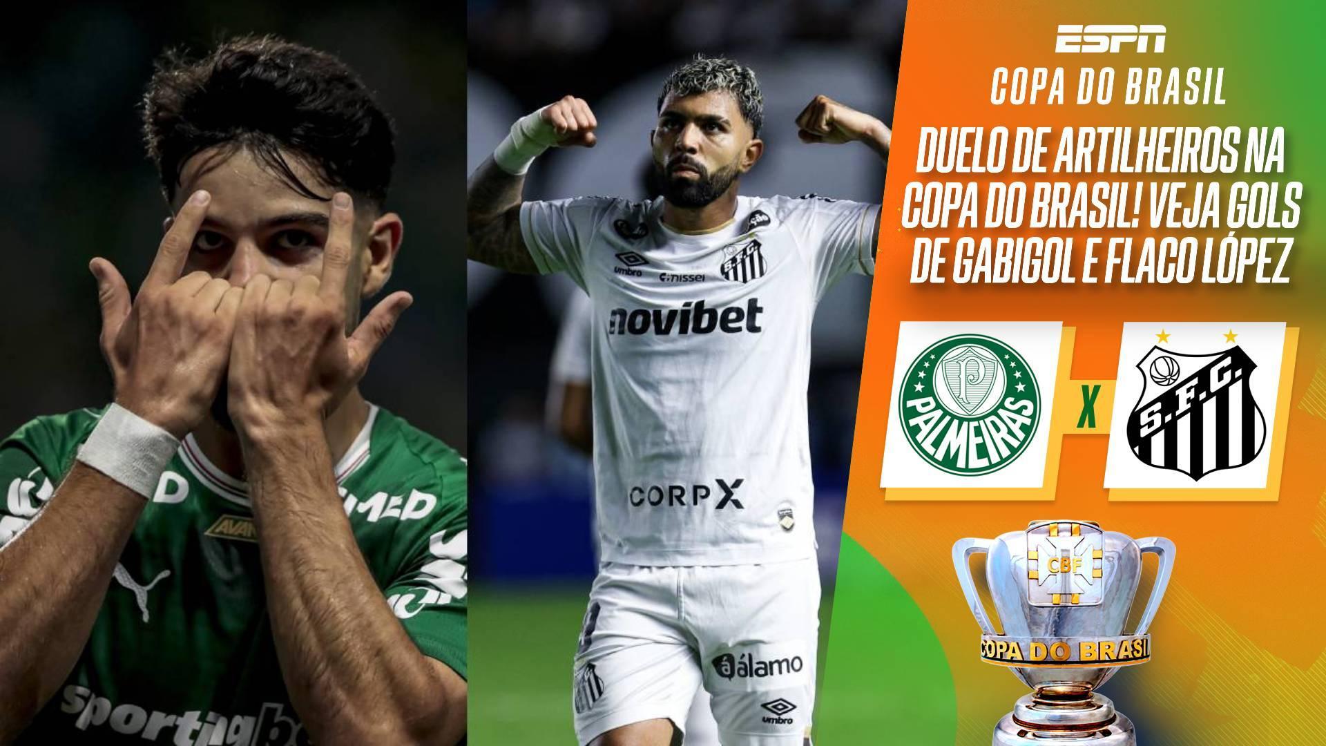 Duelo de artilheiros da temporada na Copa do Brasil! Gabigol e Flaco López lideram números por respectivas equipes