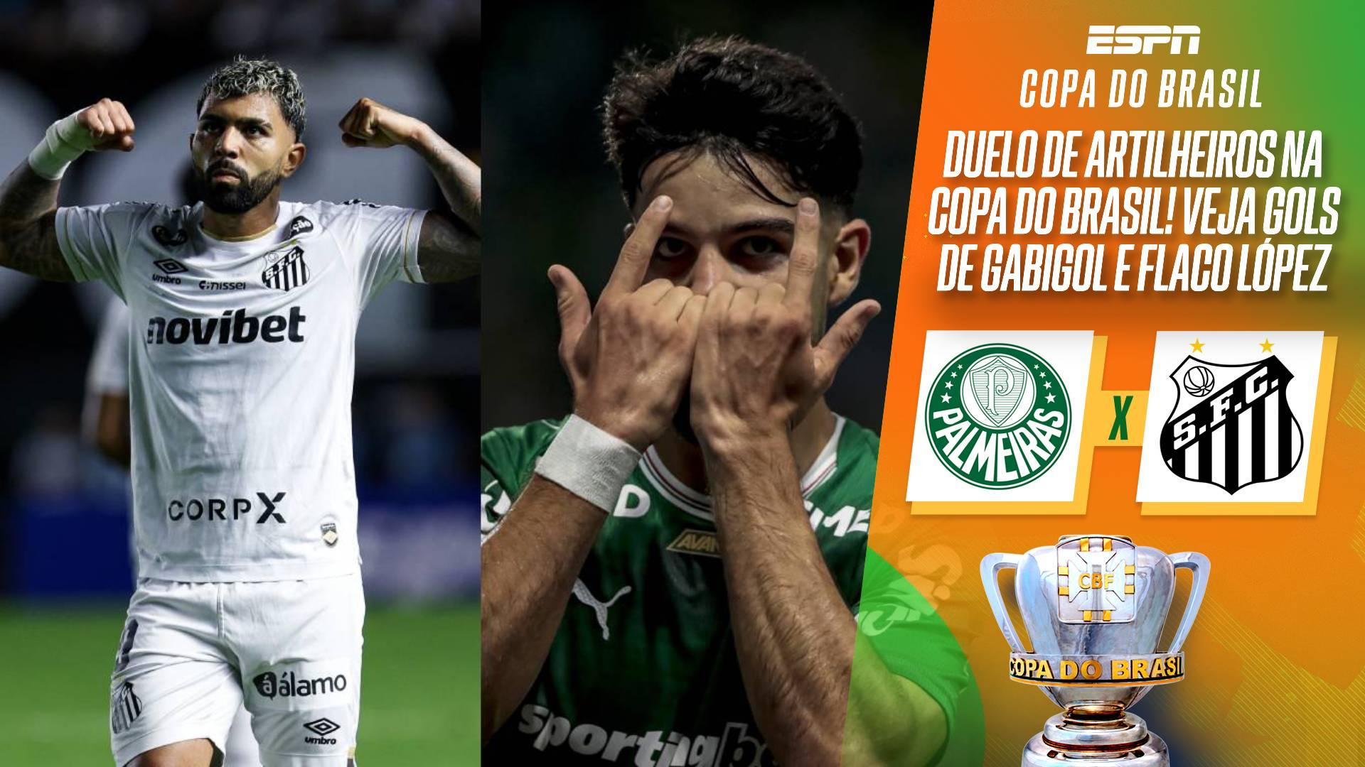 Duelo de artilheiros na Copa do Brasil! Gabigol e Flaco López lideram números por respectivas equipes