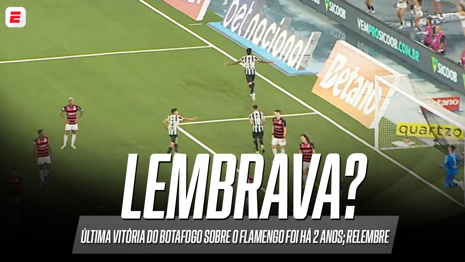 Lembrava dessa? Última vitória do Botafogo contra o Flamengo aconteceu há mais de dois anos; VEJA os gols da partida