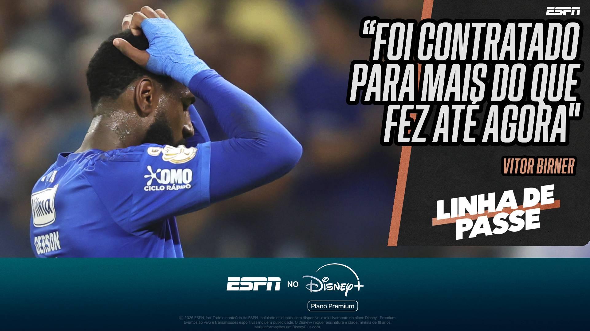 Birner critica atuações de Gerson pelo Cruzeiro: 'Até conferi os números para ver se não estava errado'
