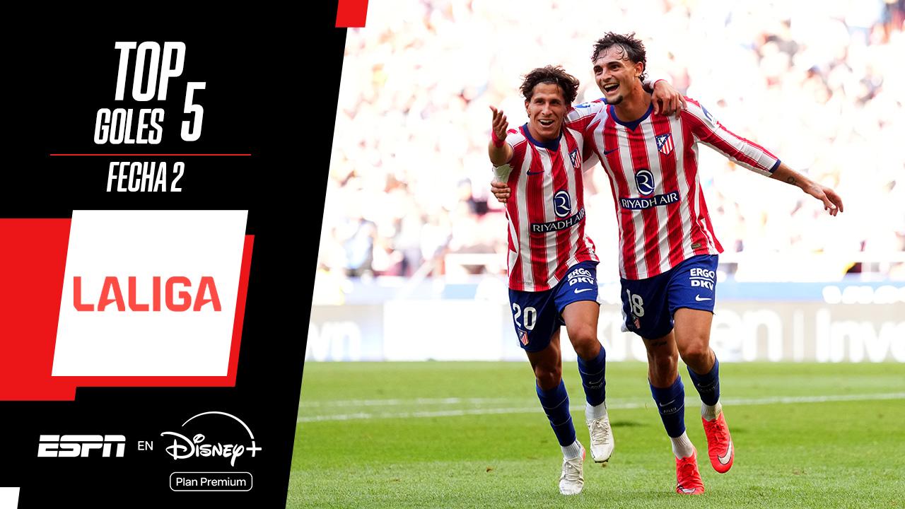 El golazo de Pubill, en lo más alto del Top 5 de la fecha 2 de LaLiga