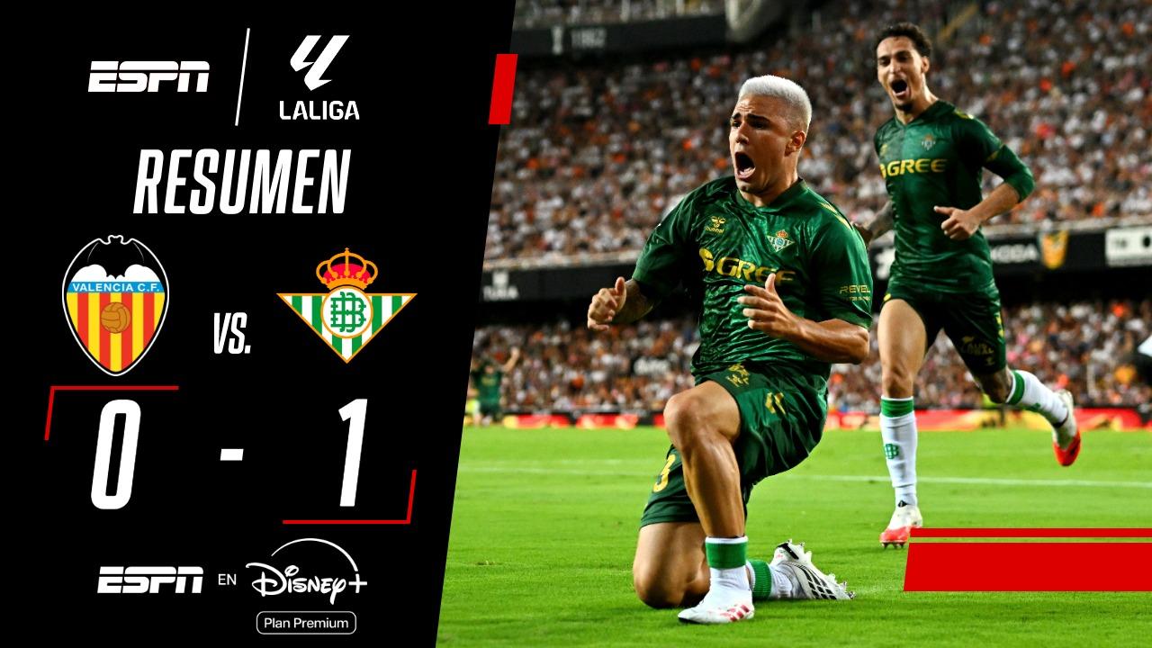 Betis logró un triunfazo de visitante ante Valencia