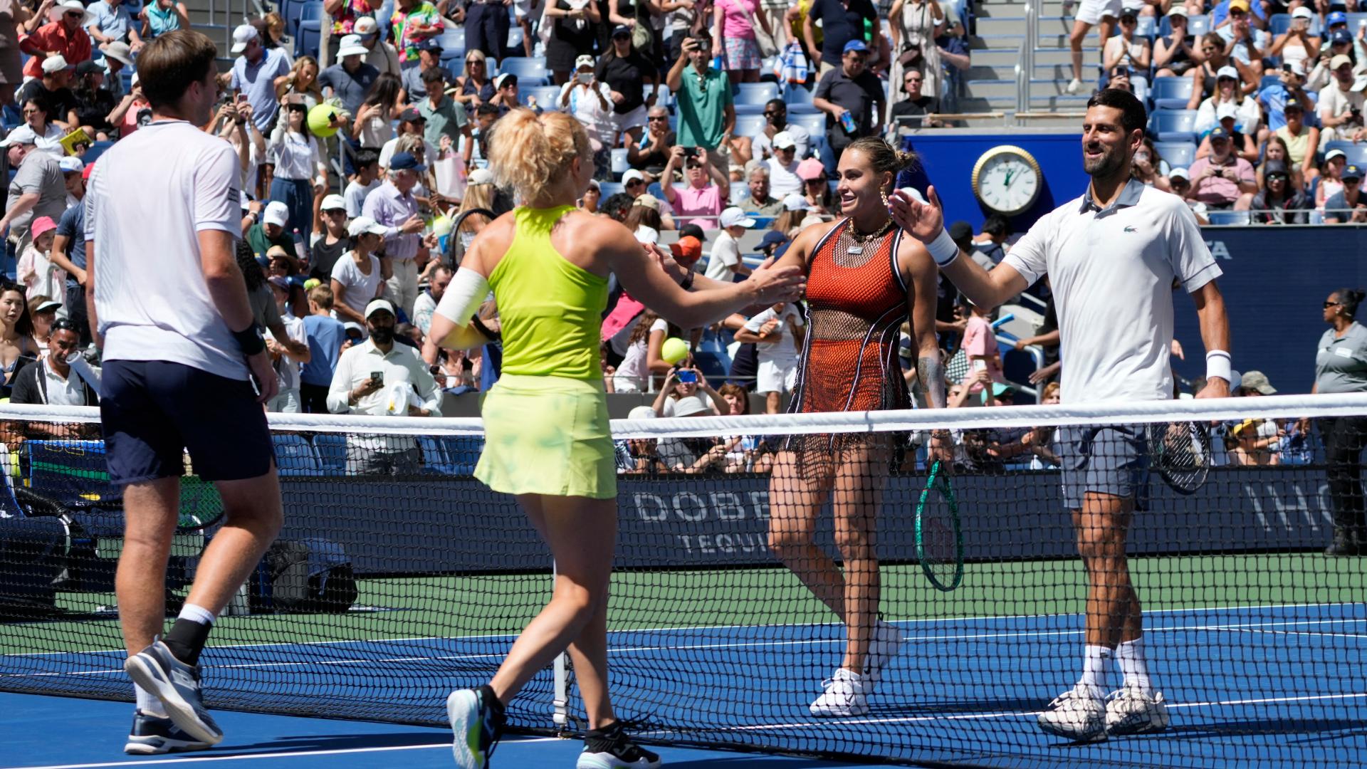 Djokovic, Sabalenka fall in US Open mixed doubles match