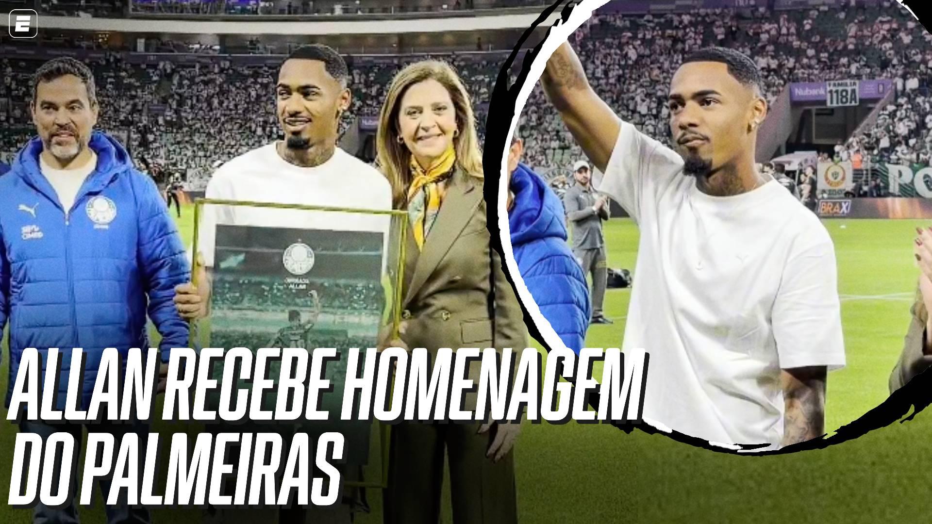 Rumo ao Manchester City! Allan recebe homenagem do Palmeiras antes de clássico contra o Santos; VEJA