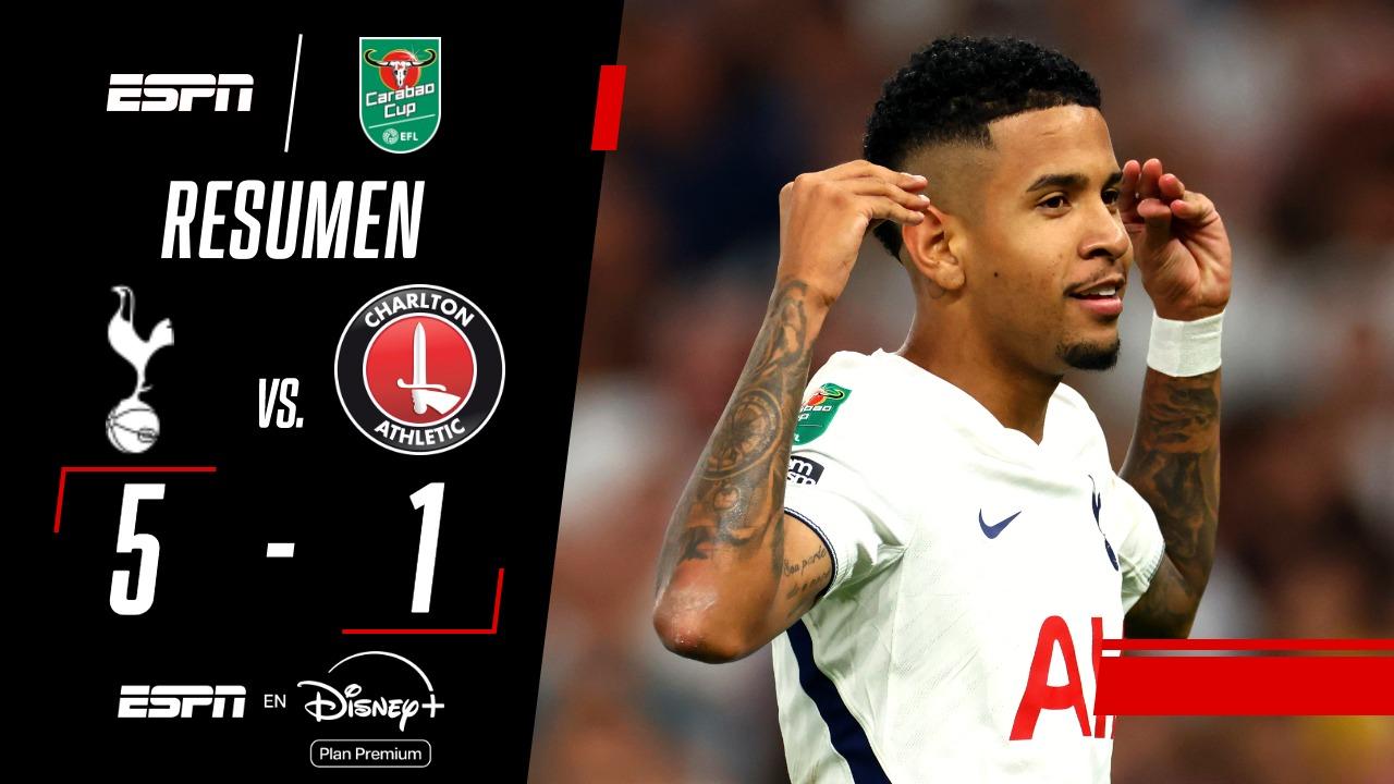 Los Spurs golearon al Charlton y avanzaron en la Carabao Cup