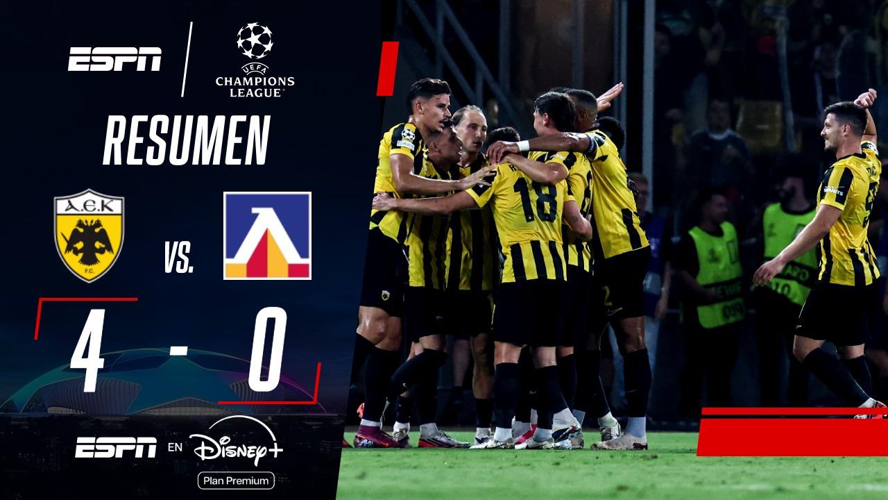 ¡Gran victoria de AEK Athens para clasificar a la Fase Liga de la Champions League!