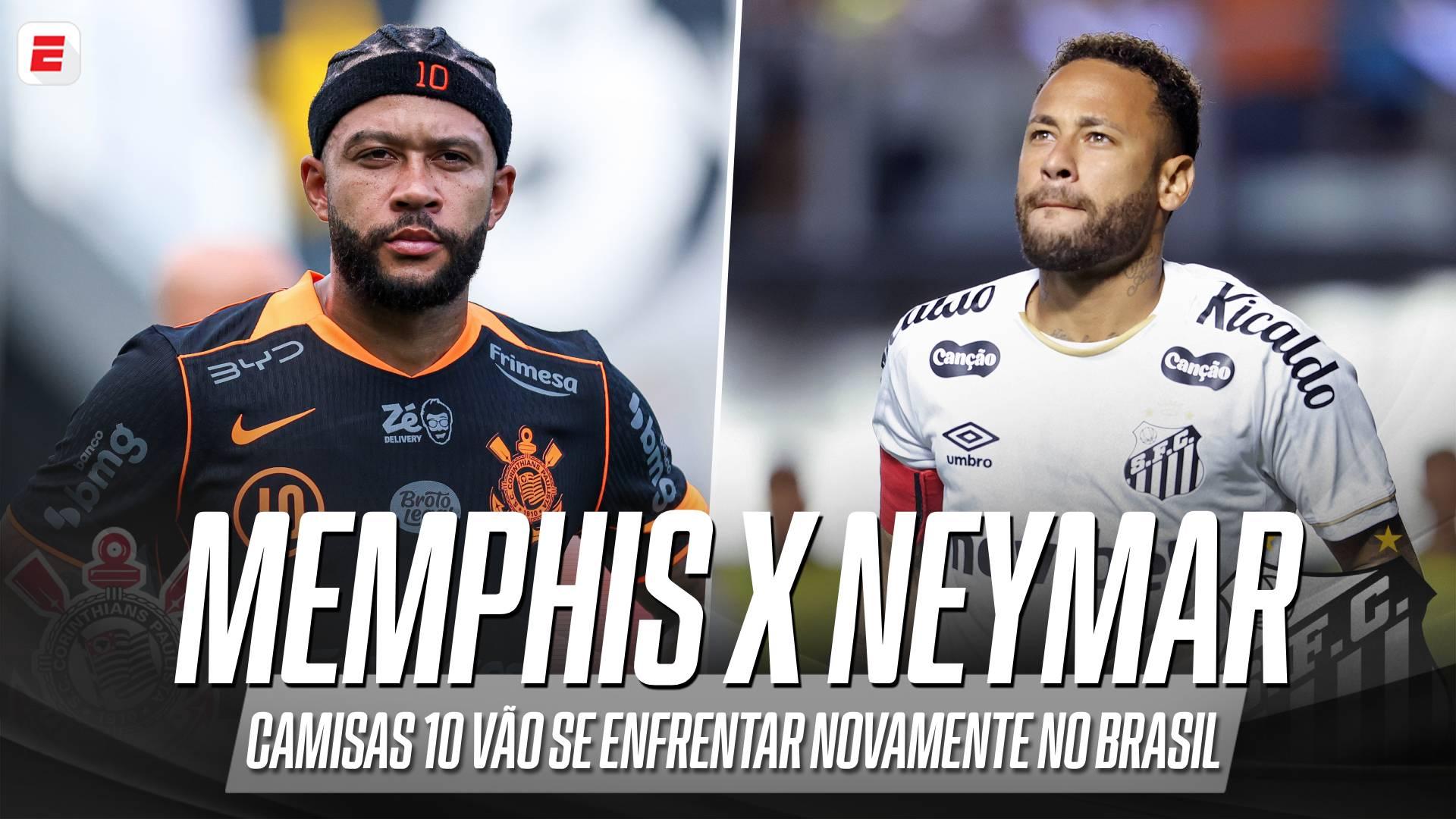 Dia de Corinthians x Santos: clássico paulista coloca Memphis e Neymar frente a frente novamente; quem leva a melhor?