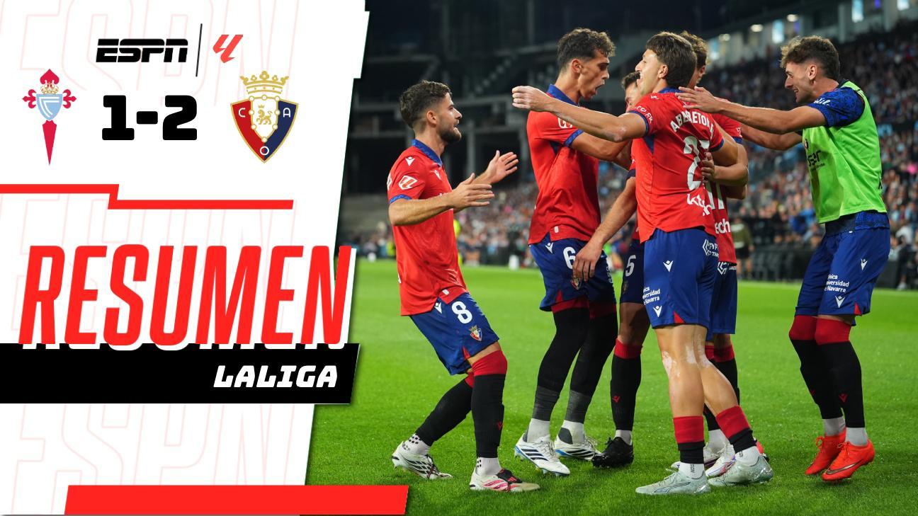 Osasuna remonta y se queda con los  tres puntos ante Celta de Vigo