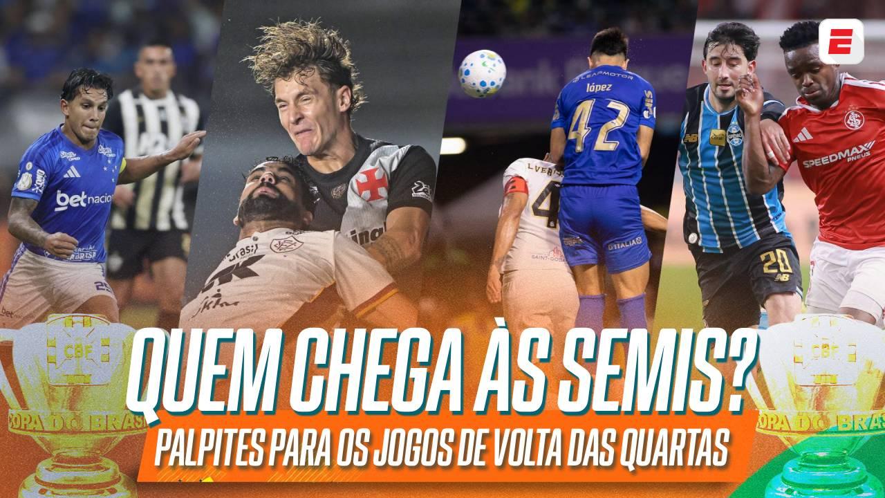 Palmeiras e Vasco com vantagem, clássicos Gre-Nal e Atlético-MG x Cruzeiro em aberto: VEJA palpitômetro ESPN para a Copa do Brasil
