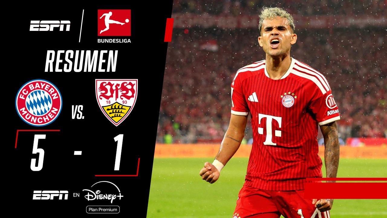 ¡Lucho Díaz marcó y cerró la goleada del Bayern en el debut en la Bundesliga!