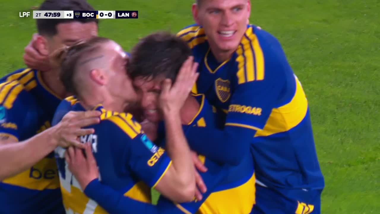 ¡Gol sobre la hora de Belmonte para el triunfo de Boca ante Lanús!