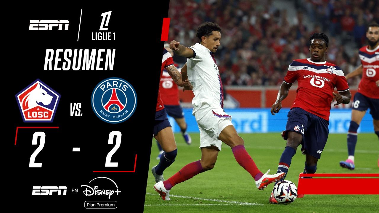 ¡PSG lo buscó hasta el final y rescató un empate ante Lille!