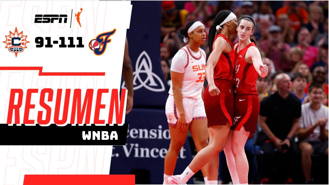 Caitlin Clark y Kelsey Mitchell lideran paliza de Fever 111-91 sobre Sun