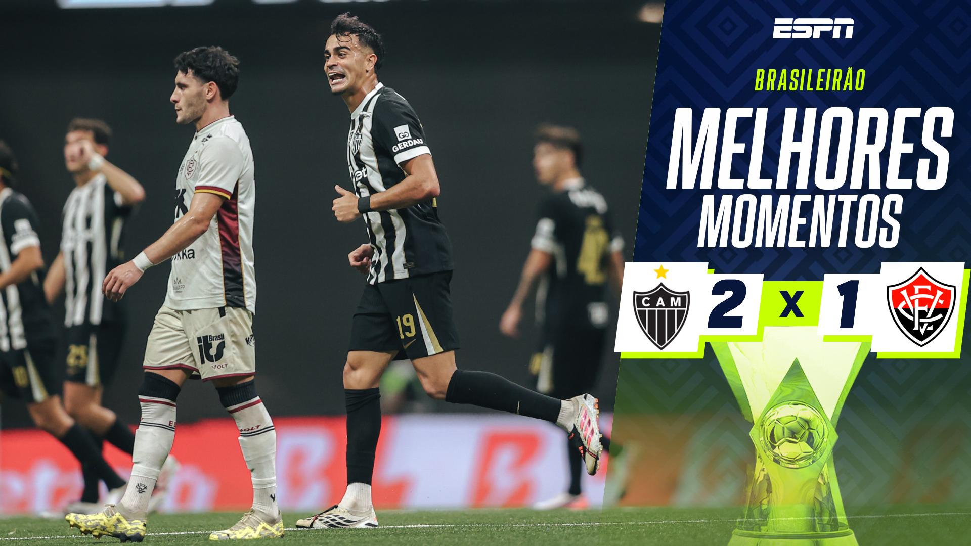 Atlético-MG poupa titulares e bate Vitória com golaço de Reinier; VEJA os melhores momentos