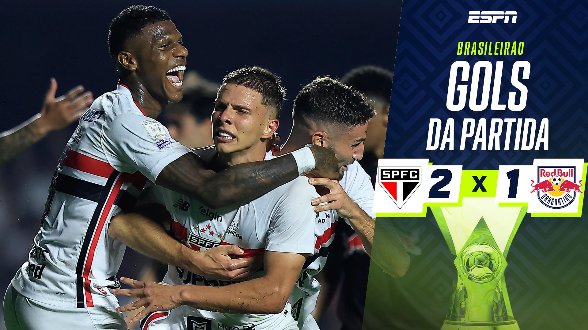 São Paulo 2 x 1 Red Bull Bragantino: os gols que fizeram o Tricolor voltar a vencer no Brasileirão
