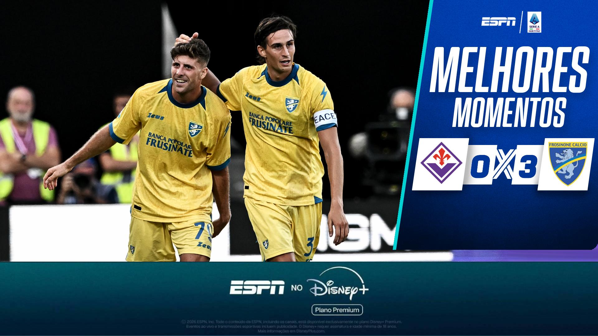 Com falha de De Gea, Fiorentina perde de 3 a 0 para o Frosinone em casa, pelo Campeonato Italiano. VEJA melhores momentos