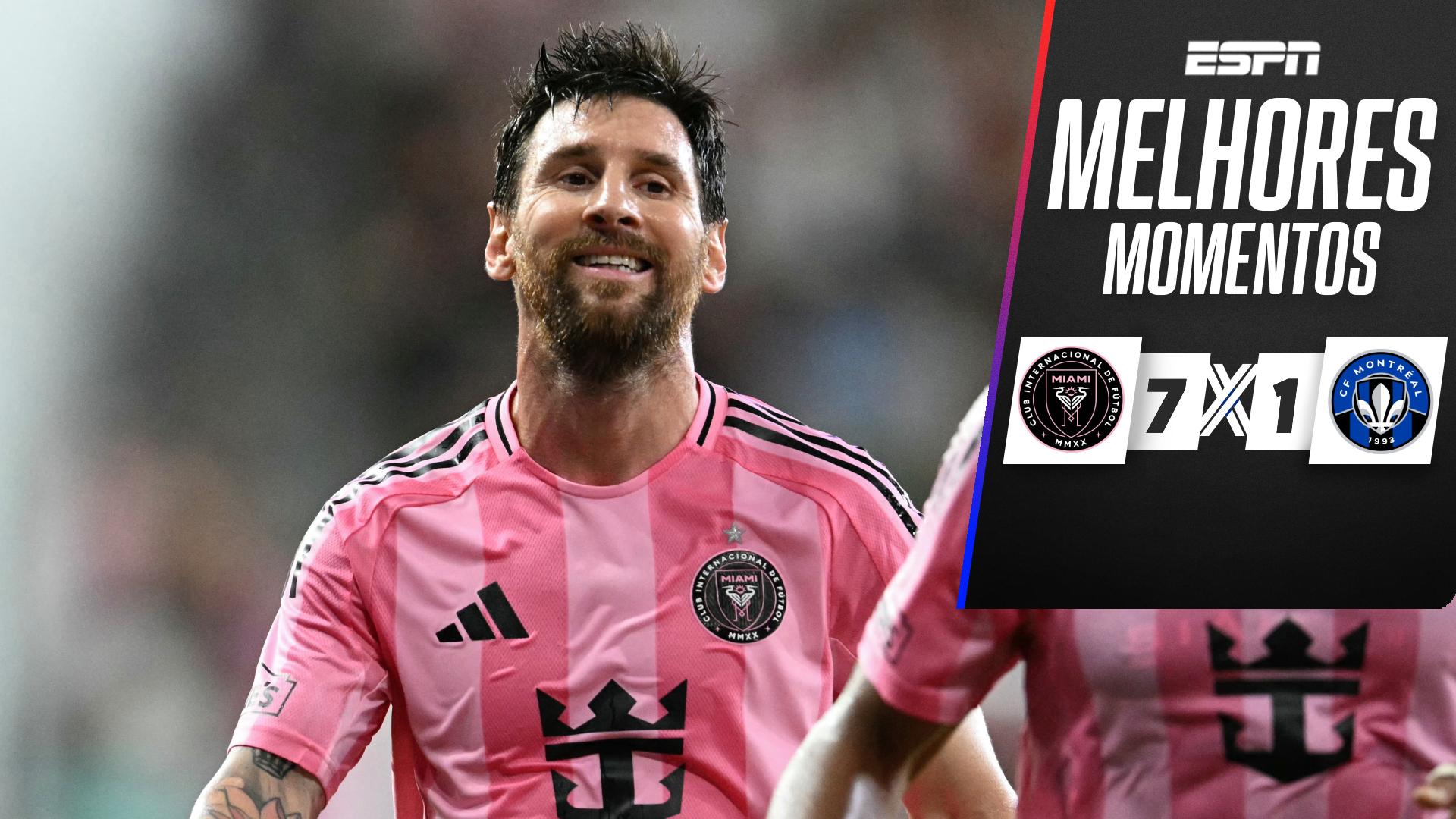Messi faz quatro, Inter Miami destrói Montréal e goleia rival por 7 a 1 na MLS; VEJA como foi