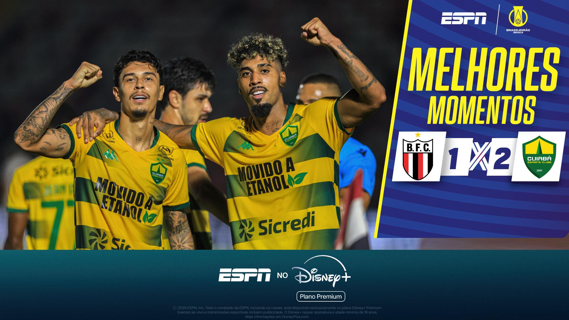 Cuiabá leva susto, mas vence Botafogo-SP por 2 a 1 e chega a 6 jogos sem perder na Série B; VEJA como foi