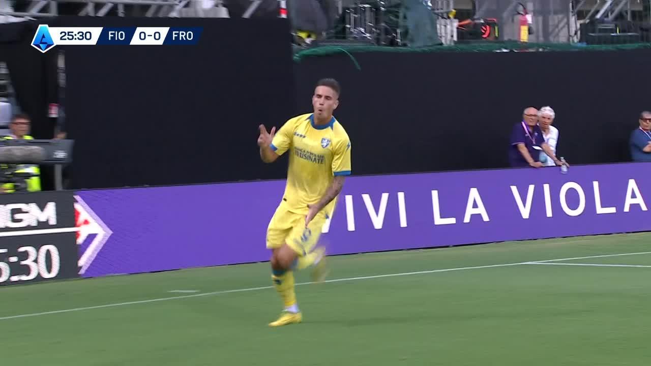 ¡Arriba Frosinone! Raimondo abrió el marcador ante Fiorentina
