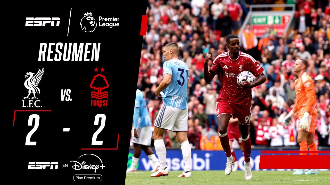 Liverpool sufrió pero rescató un empate ante el Forest en Anfield