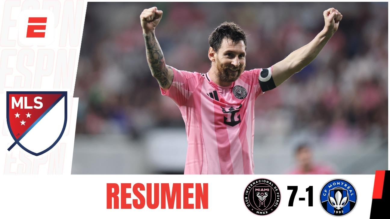 Messi se roba el show con cuatro goles en la paliza de Inter Miami sobre Montréal