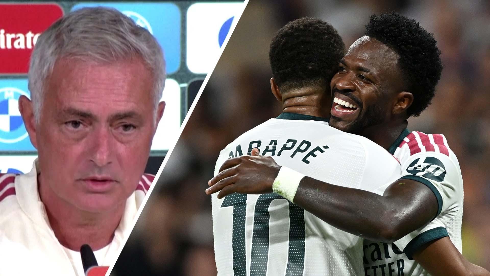Mourinho hails Vinícius Jr. & Mbappé's 'incredible quality' for Real Madrid