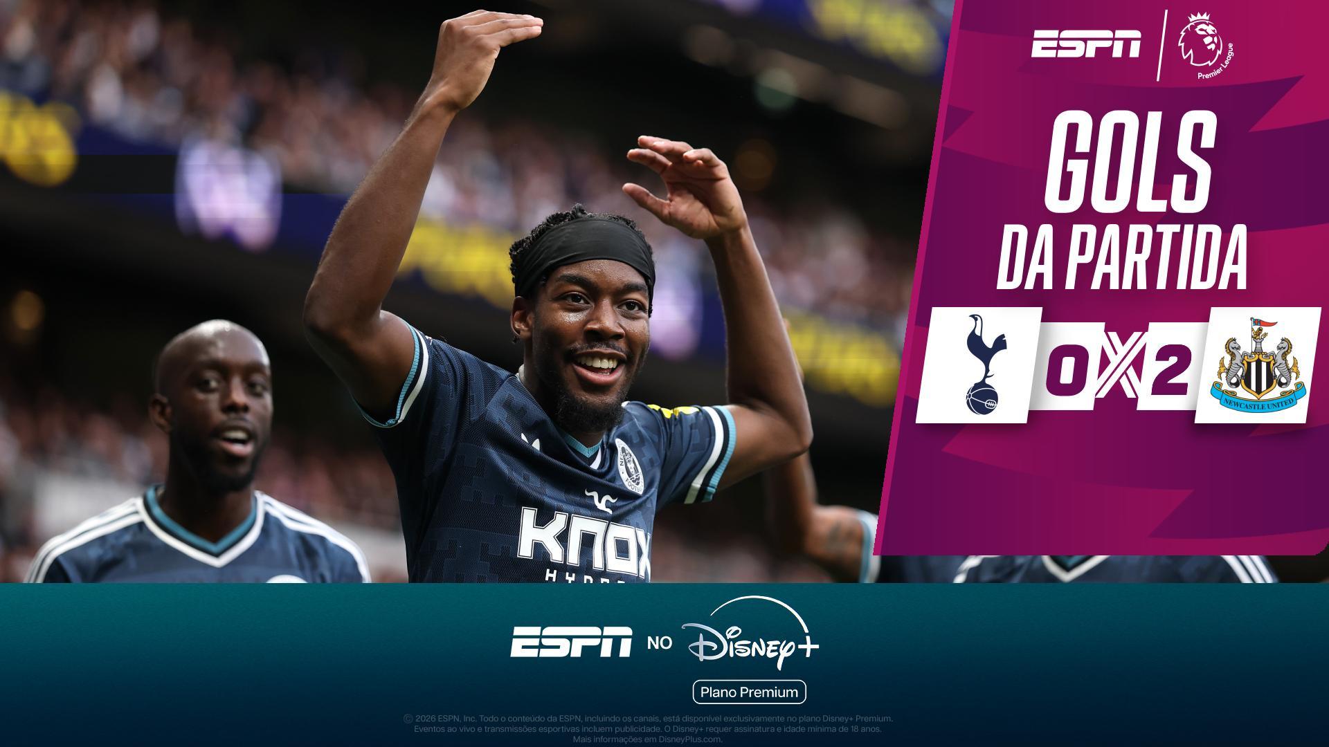 Elanga e Wissa marcam em vitória do Newcastle contra o Tottenham fora de casa; VEJA os gols