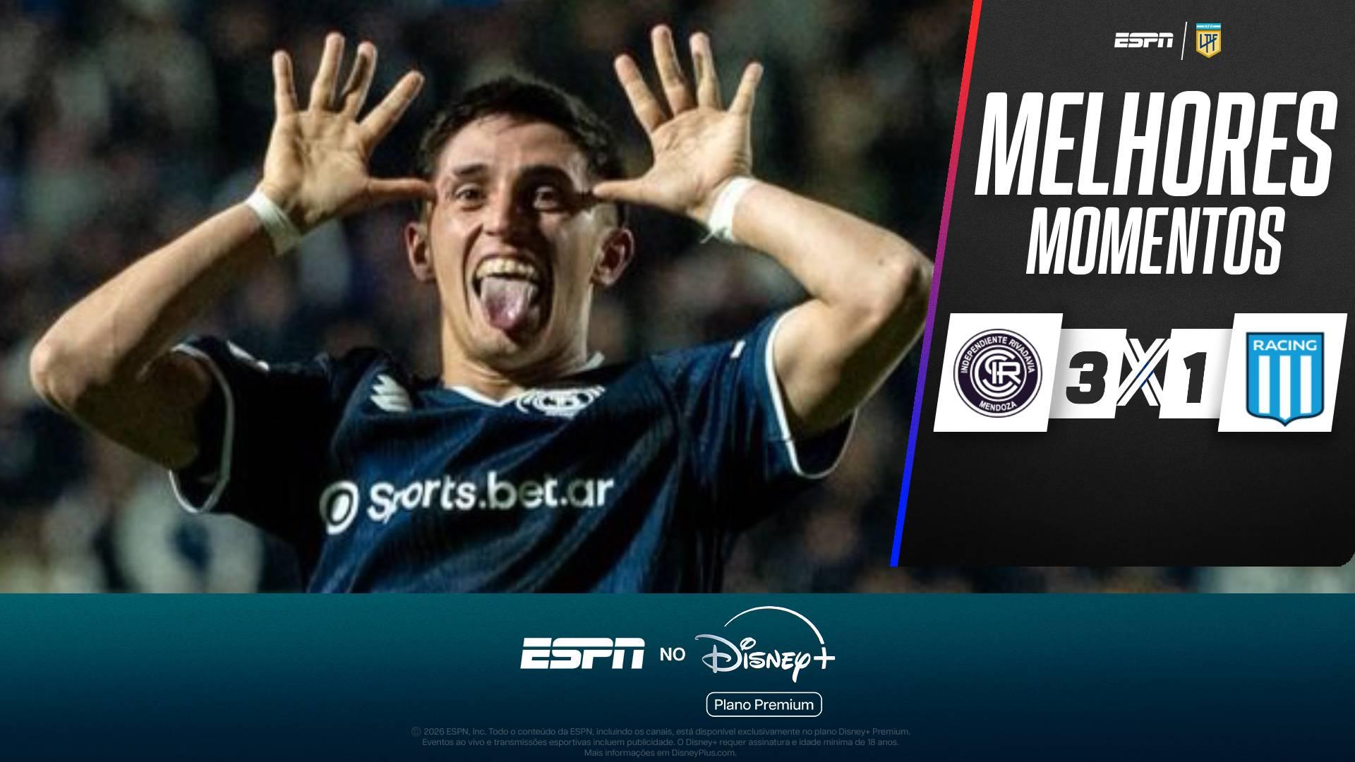 Com 'comemoração à la Neymar', Independiente Rivadavia vence Racing de virada no Argentino; VEJA como foi