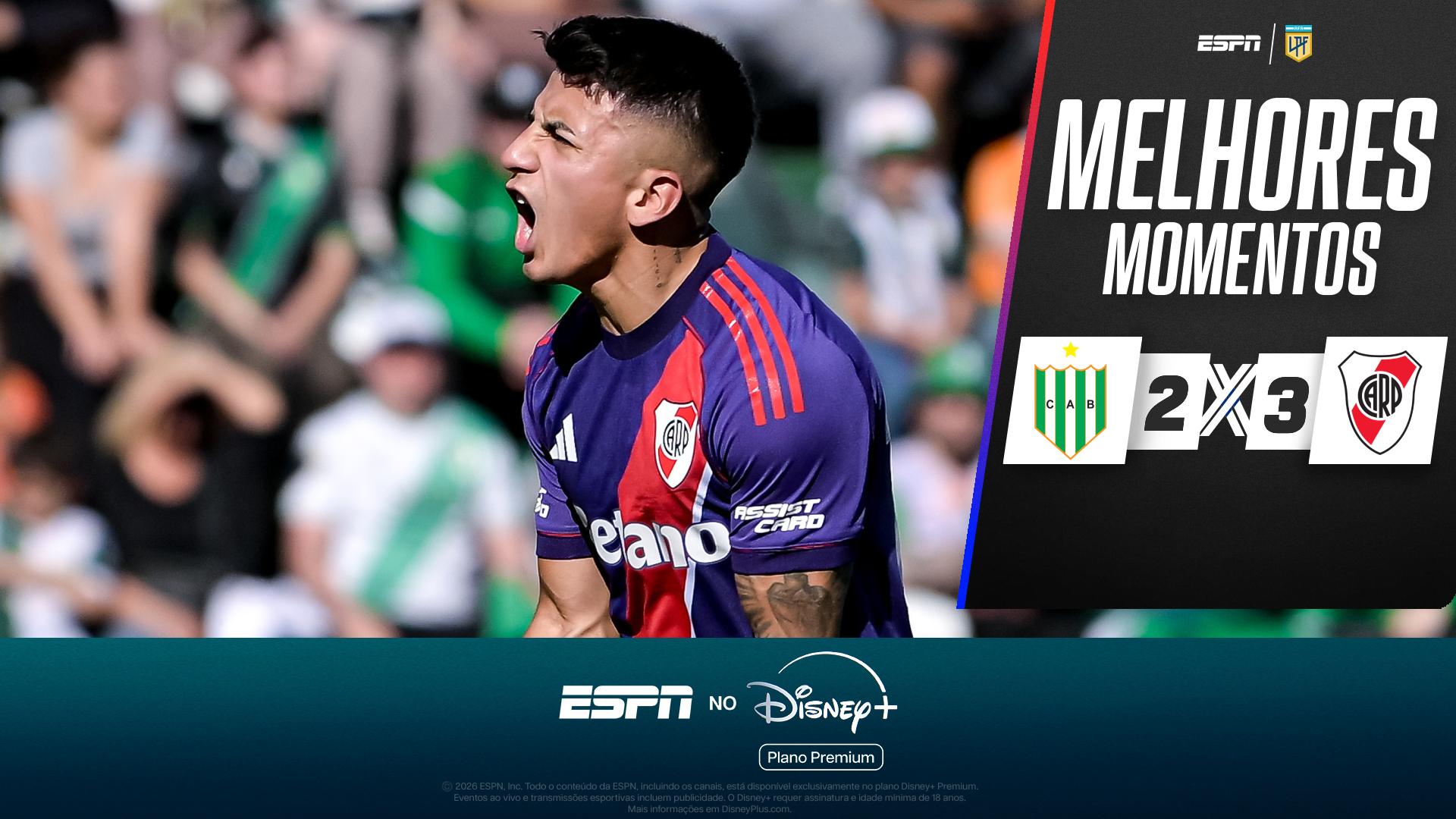 Com gol de Almada, River Plate vence Banfield pela 7ª rodada do Campeonato Argentino; VEJA melhores momentos!