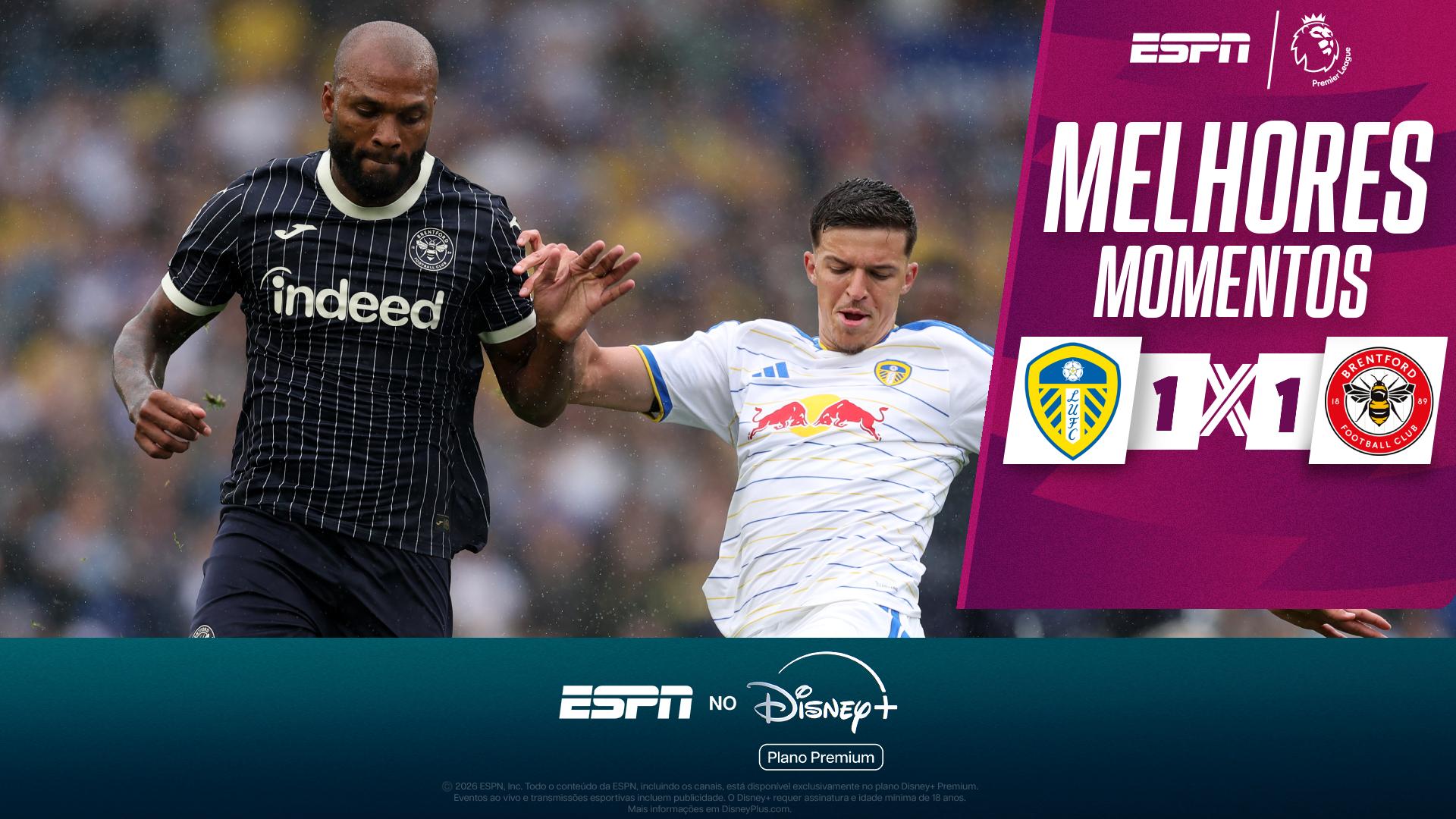 Igor Thiago empilha chances, mas Brentford só empata com o Leeds na Premier League; VEJA melhores momentos
