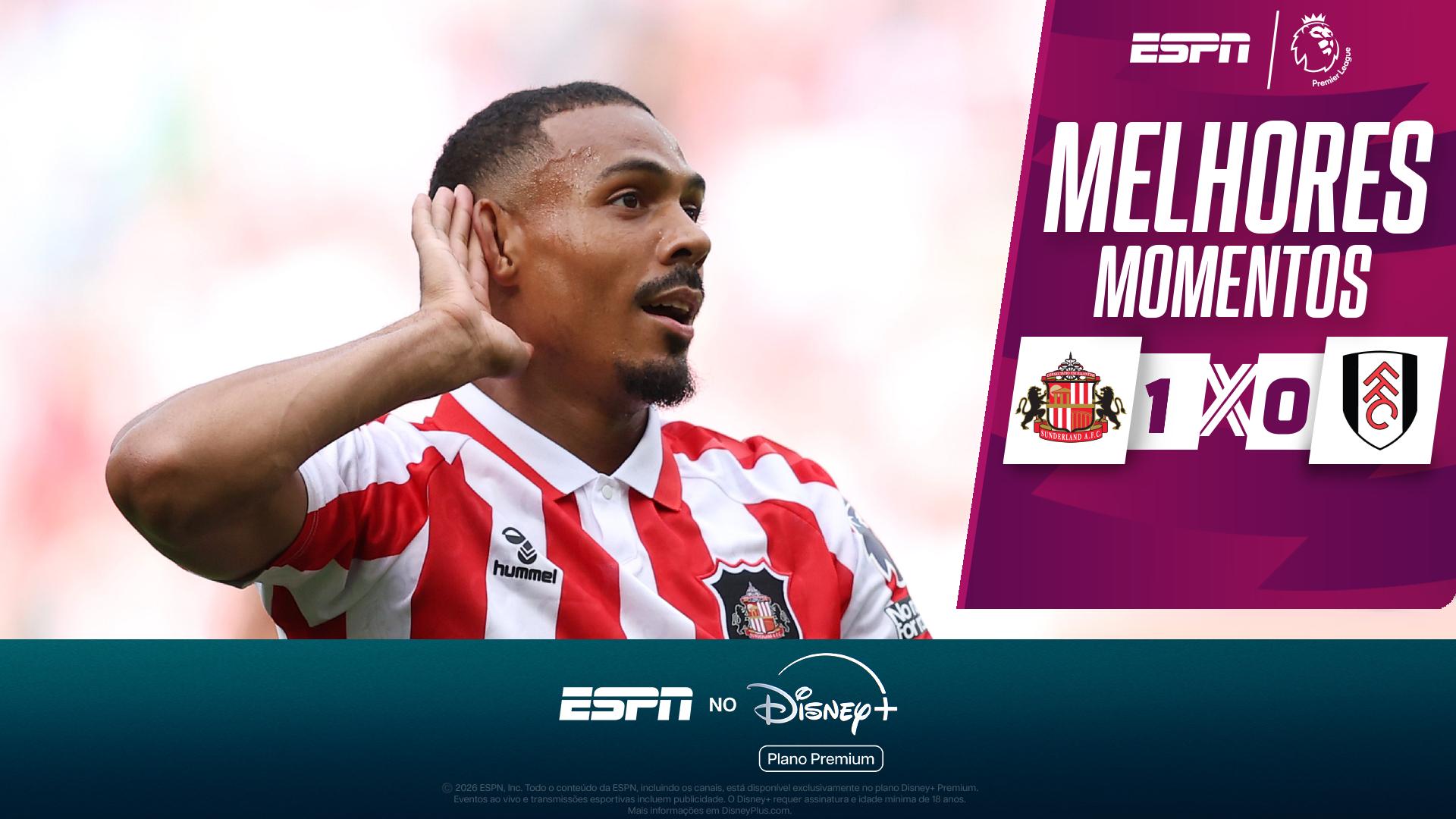 Sunderland castiga Fulham no fim e alcança primeira vitória na Premier League; VEJA melhores momentos