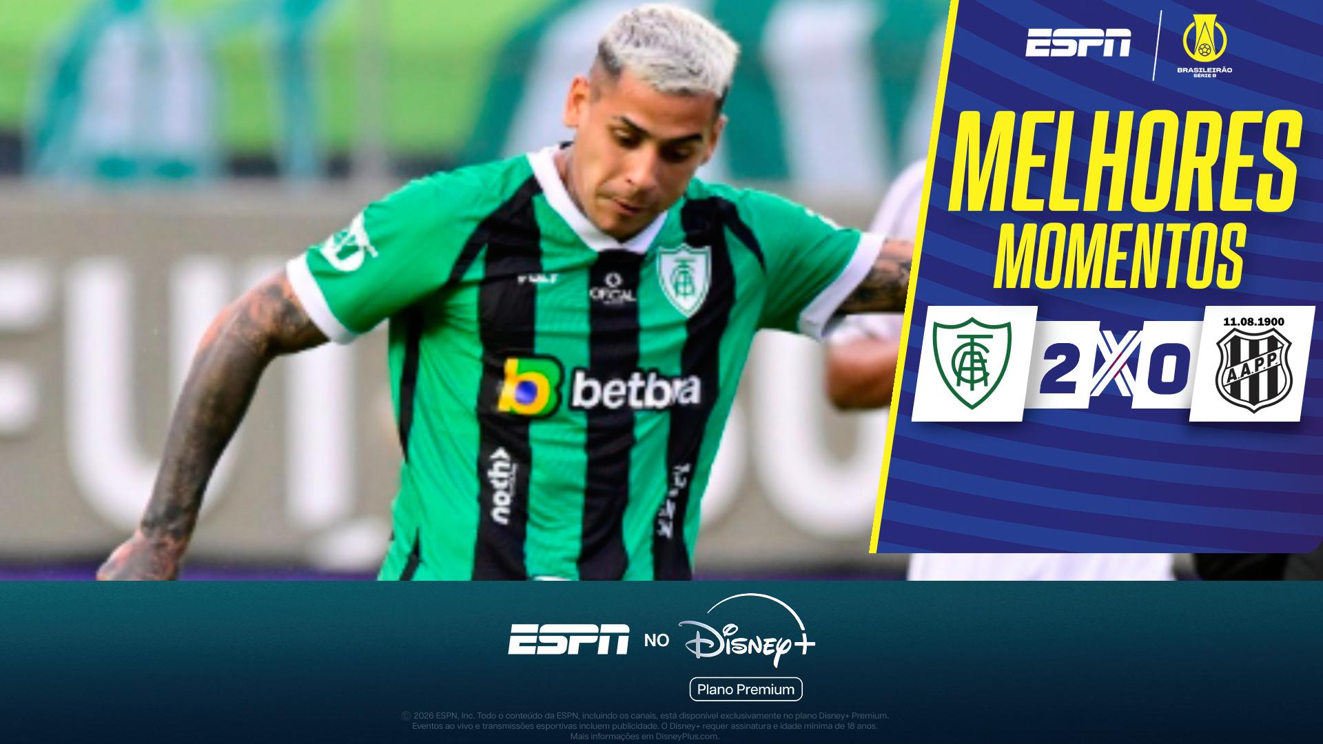 América-MG vence Ponte Preta por 2 a 0 e dá fim a jejum na Série B; VEJA como foi