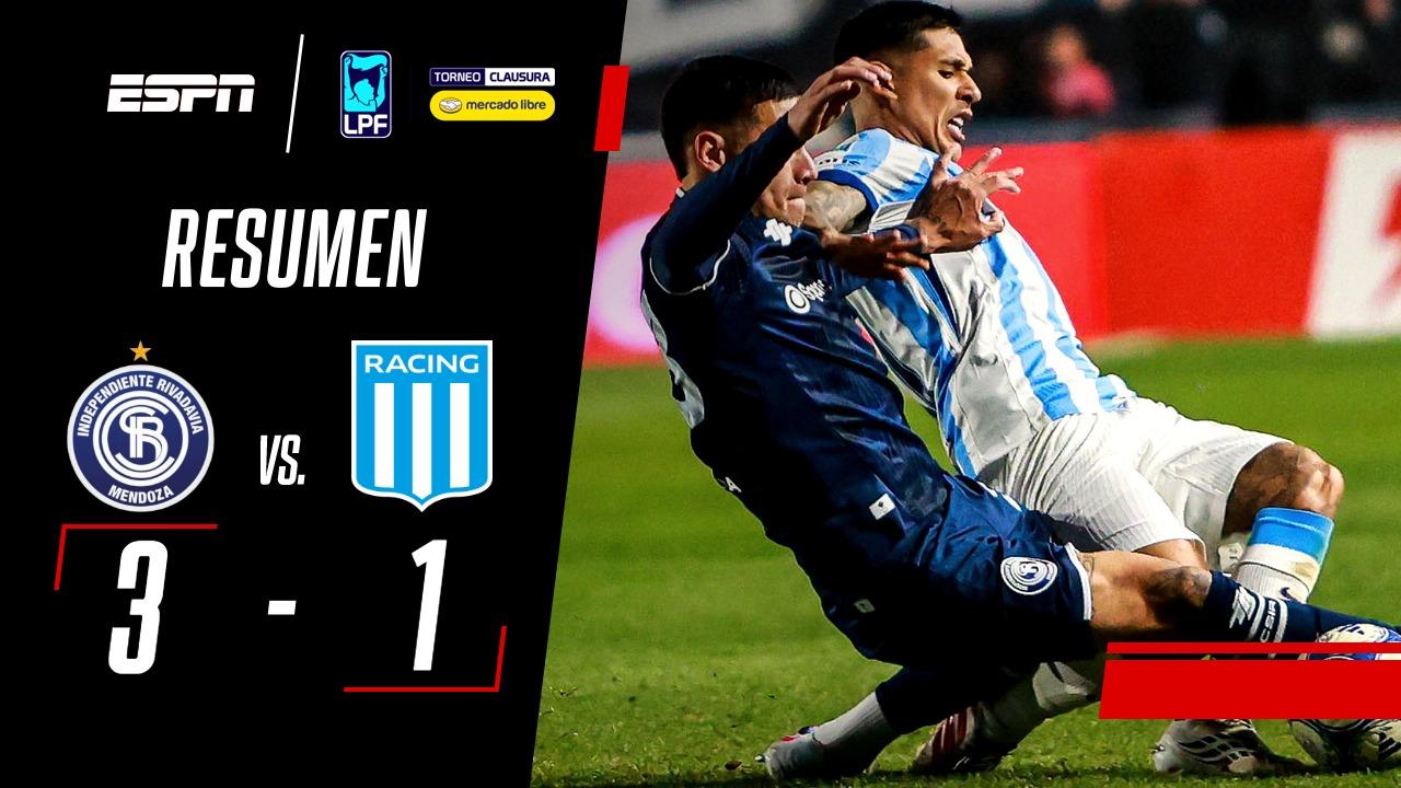 Independiente Rivadavia lo dio vuelta y venció con autoridad a Racing
