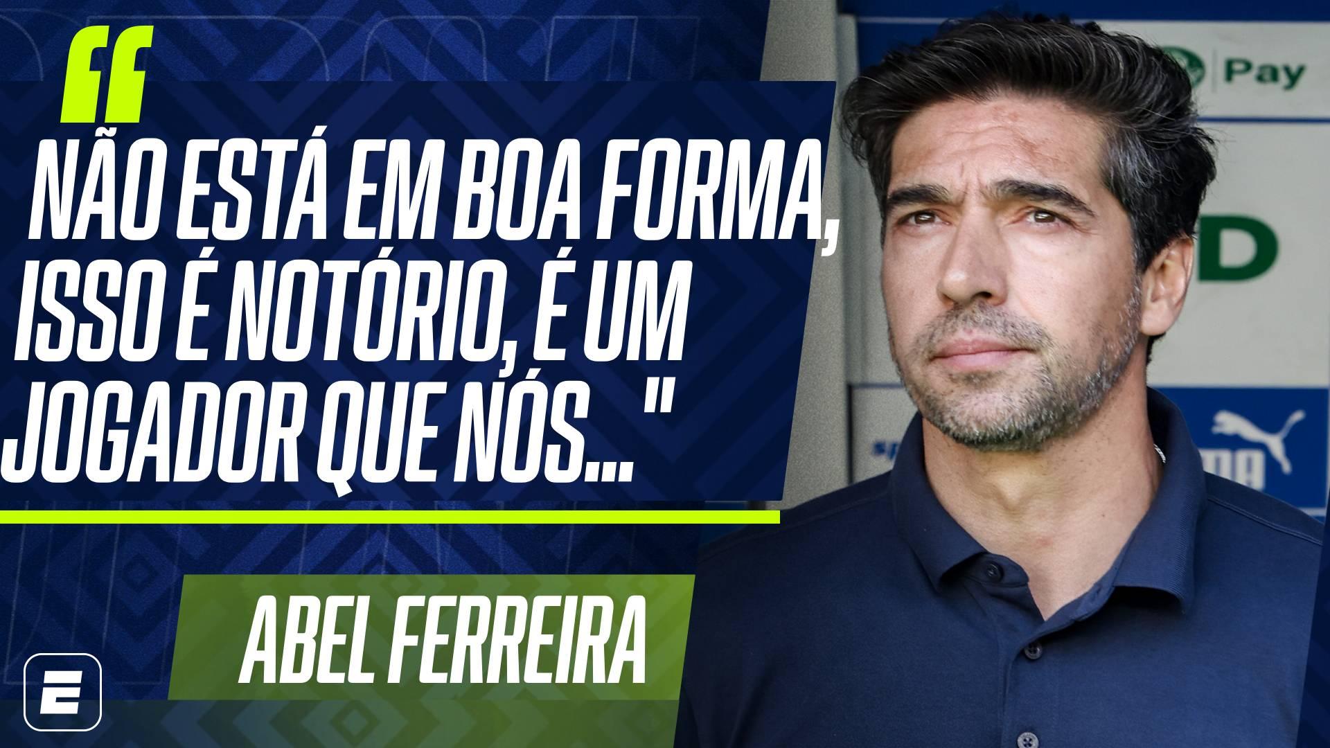 Abel Ferreira fala sobre condição física de Vitor Roque após empate do Palmeiras: 'Não está em boa forma'