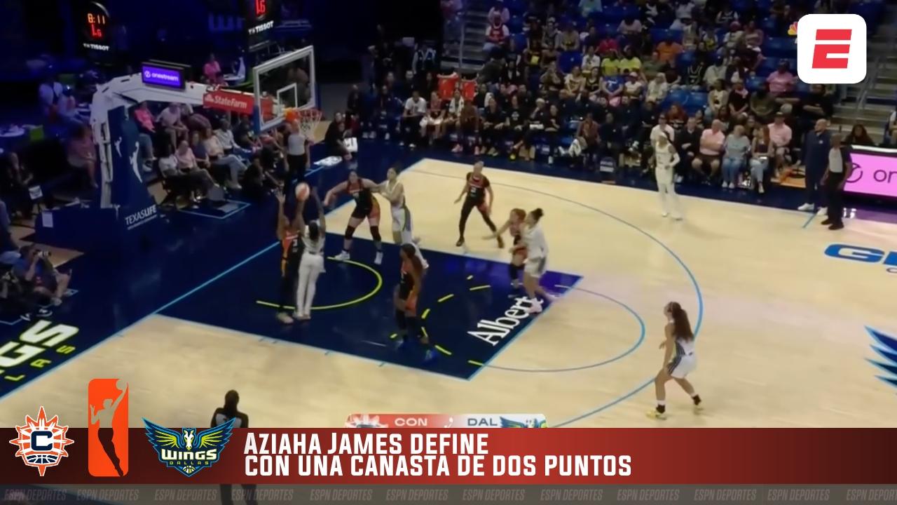 Aziaha James define con una canasta de dos puntos