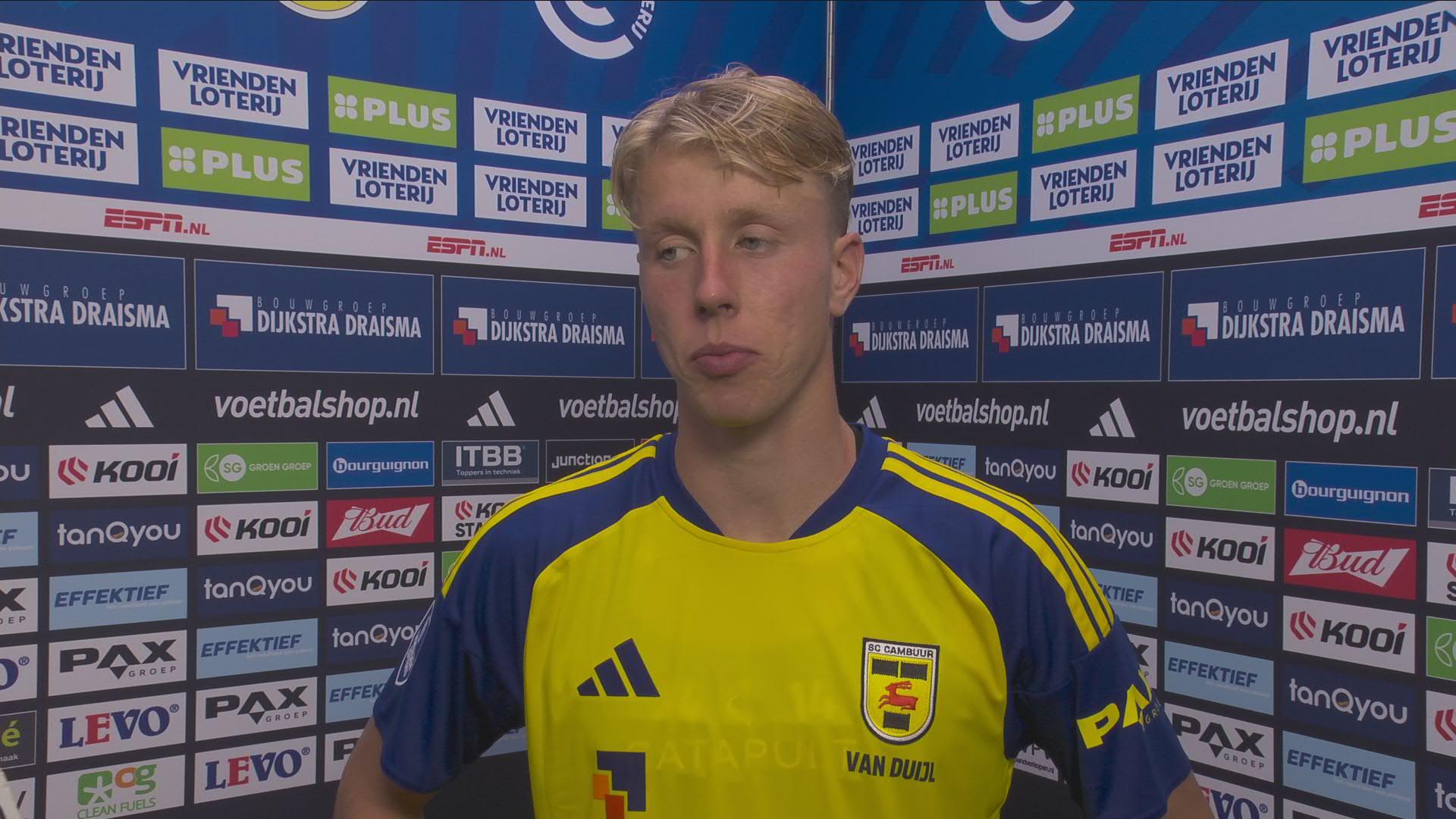Van Duijl: "De tweede goal is ongelukkig, maar dat is wel de situatie waar we inzitten"