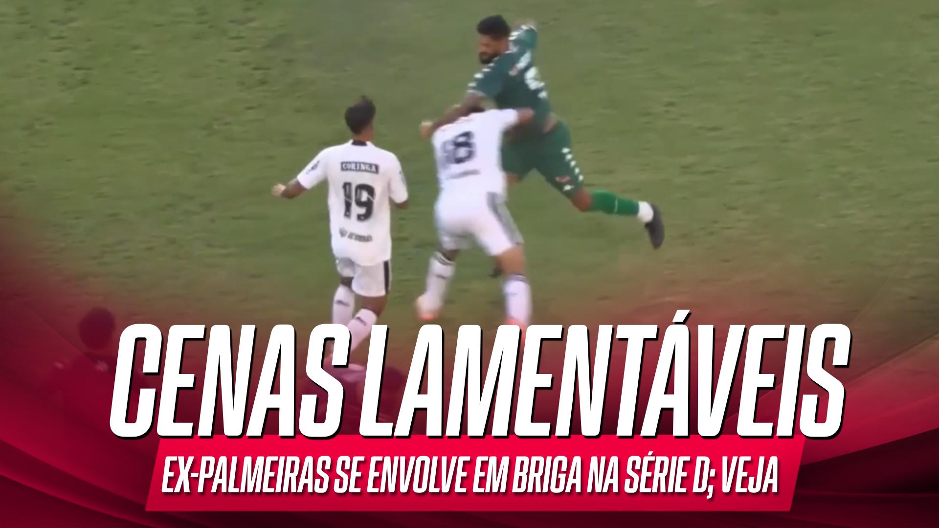 Socos, correria e briga generalizada: ex-Palmeiras, Luan se envolve em confusão em Gama x ASA pela Série D